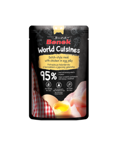 Super Benek World Cuisines Karma dla kotów – z kurczakiem w jajecznej galaretce